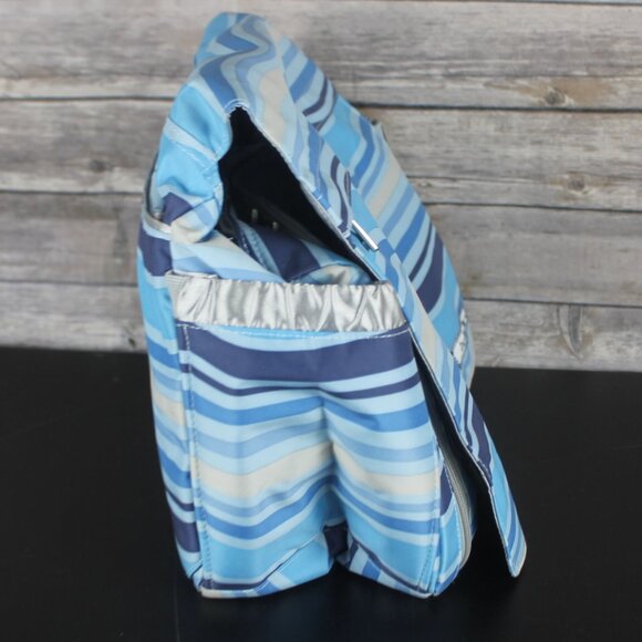 Ju Ju Be Baby Diaper Bag Crossbody Blue Striped W/Changing Mat New Teflon Be All - Picture 5 of 16